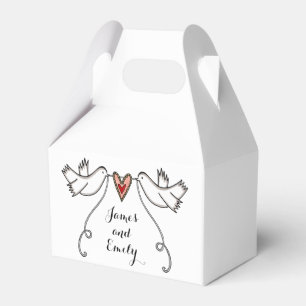 Ballotins Cadeau de mariage pour colombes blanches personnal