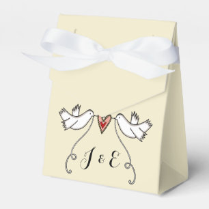 Ballotins Cadeau de mariage pour colombes blanches personnal