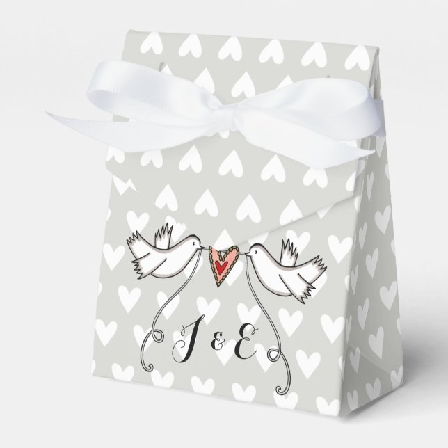 Ballotins Cadeau de mariage pour colombes blanches personnal (Verso)
