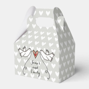 Ballotins Cadeau de mariage pour colombes blanches personnal