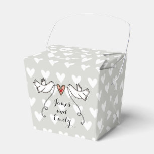 Ballotins Cadeau de mariage pour colombes blanches personnal