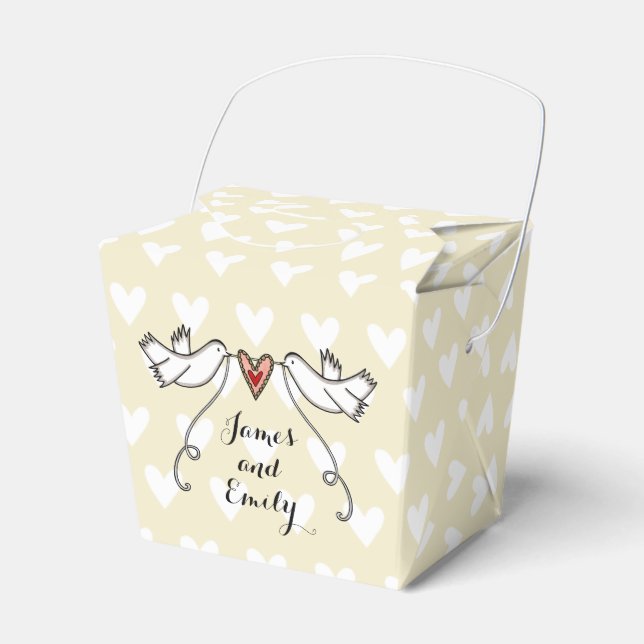 Ballotins Cadeau de mariage pour colombes blanches personnal (Verso)