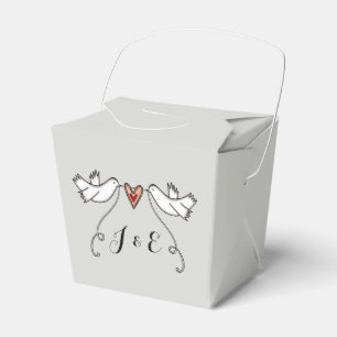 Ballotins Cadeau de mariage pour colombes blanches personnal