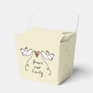 Ballotins Cadeau de mariage pour colombes blanches personnal