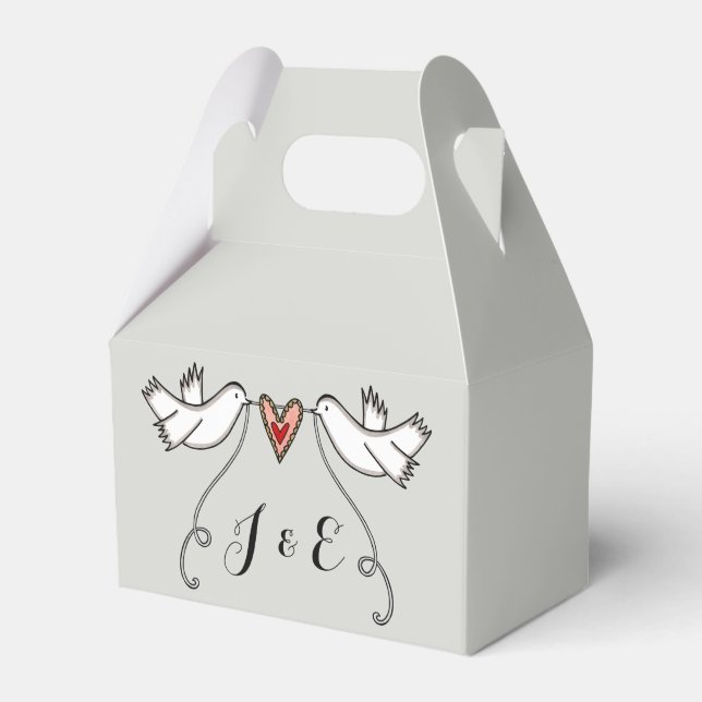 Ballotins Cadeau de mariage pour colombes blanches personnal (Verso)