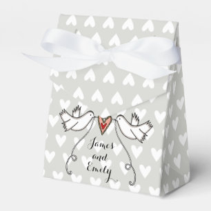 Ballotins Cadeau de mariage pour colombes blanches personnal