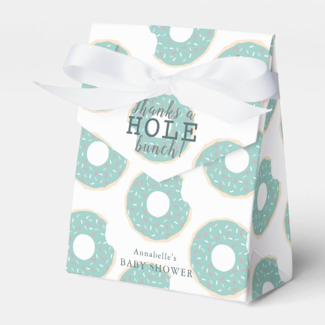 Ballotins Cadeau de Merci de Donut vert Baby shower (Verso)