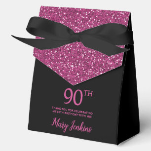Ballotins Cadeau de remerciement 90e anniversaire noir paill