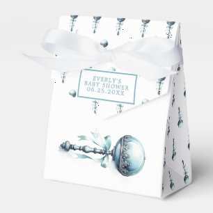 Ballotins Cadeau élégant hochet bébé bleu Garçon Baby Shower