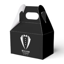 Cadeau moderne noir et blanc Tuxedo Groomsman