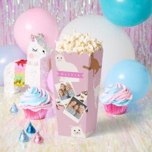 Ballotins Cadeau personnalisé à motif de chat rose mignon po