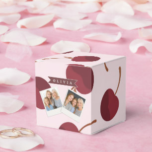 Ballotins Cadeau personnalisé avec motif cerise esthétique e