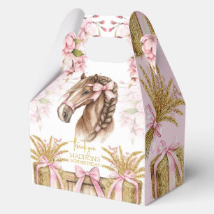 Ballotins Cadeau Personnalisé Cheval Fille Rose Pâle
