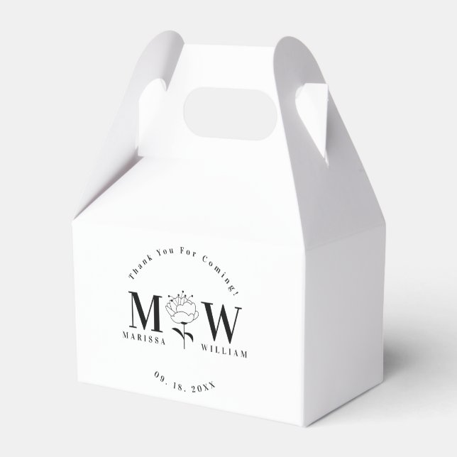 Ballotins Cadeaux de mariage monogramme personnalisés Faveur (Verso)