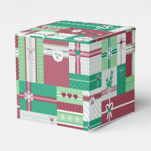 Ballotins Cadeaux de Noël design, cadeaux vert rouge
