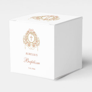 Ballotins Cadre élégant Croix Sainte Baptême Cube