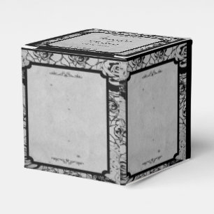 Ballotins Cadre gothique Rose noir Boîte de mariage Favor
