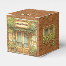 Café Cozy de Style Livre de Contes Brique Marron,