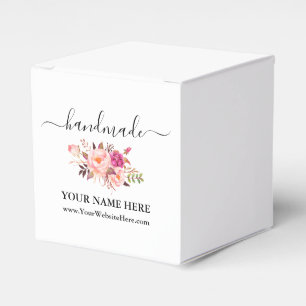 Ballotins Calligraphie Aquarelle rose Floral fait main petit