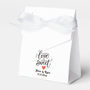 Ballotins Calligraphie L'amour est doux en couleur blanche