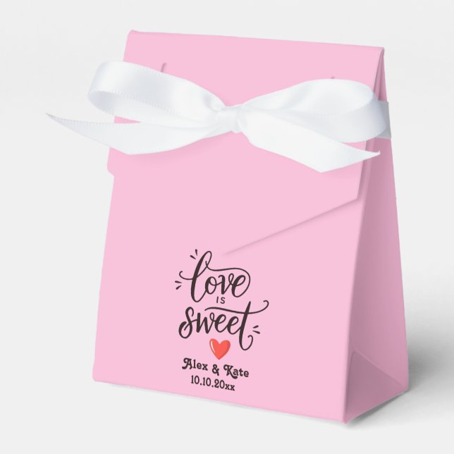 Ballotins Calligraphie L'amour est doux en Mariage rose clai (Verso)