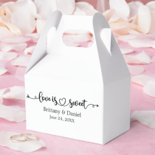 Ballotins Calligraphie mariage L'amour du coeur est sucré bo