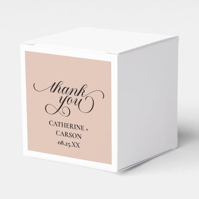 Ballotins Calligraphie Stickers Merci Mariage de beige (Verso)