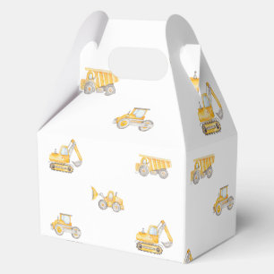 Ballotins Camions à benne jaunes d'anniversaire de construct
