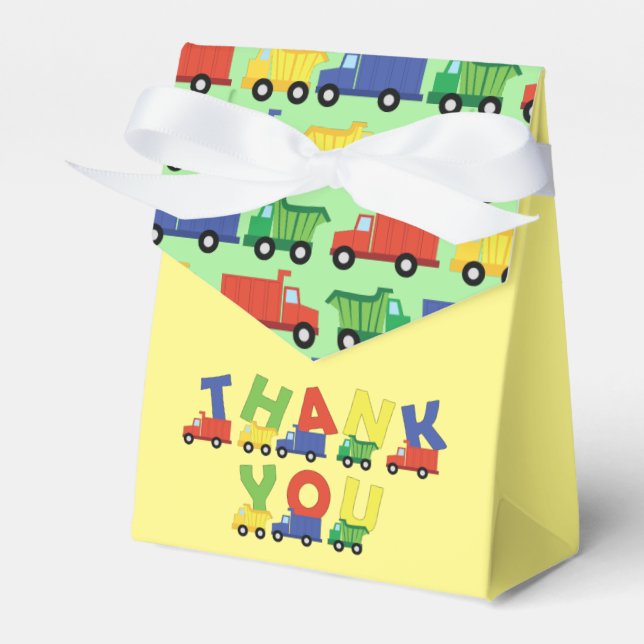 Ballotins Camions Boy Baby shower Construction Cute (Verso)