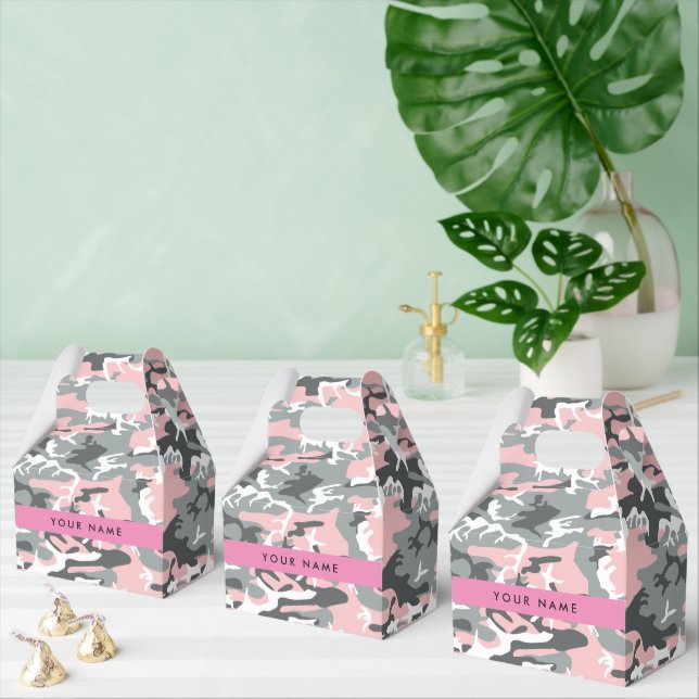 Ballotins Camouflage rose et gris Votre nom Personnalisez (Multiple)