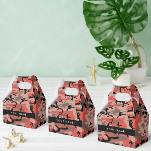 Ballotins Camouflage rouge et Brown Votre nom Personnalisez