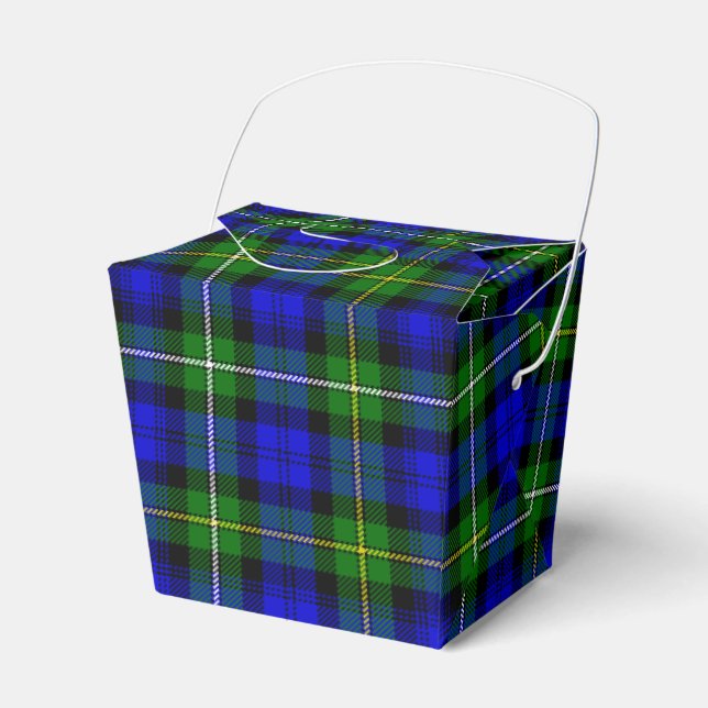 Ballotins Campbell tartan bleu vert plaid (Verso)