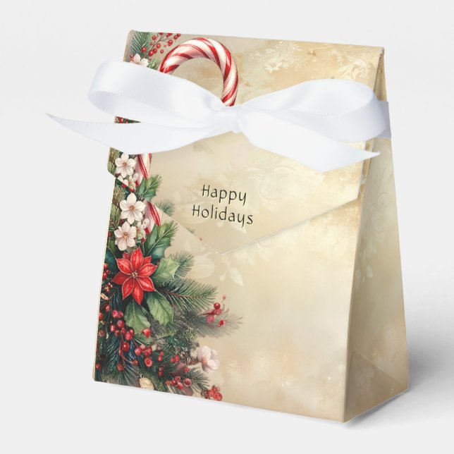 Ballotins Candy Cane Christmas Holiday Gift Box (Verso)