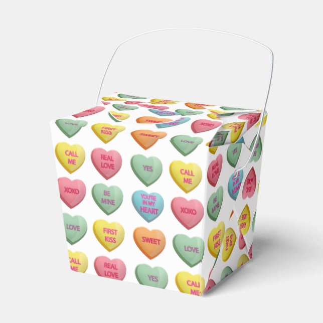 Ballotins Candy Love Hearts Mots romantiques Motif (Verso)