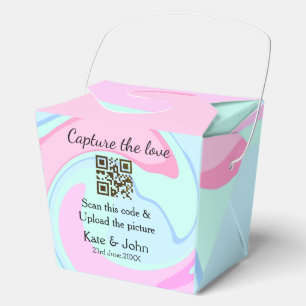 Ballotins Capturer l'amour ajout scan QR marbre rose bleu mi