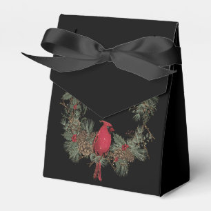 Ballotins Cardinal Rouge Étincelant Dans Une Couronne De Bra