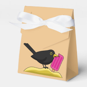 Ballotins Caricature Blackbird Manger Une Crème De Glace