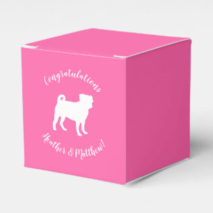 Ballotins Carlin chien Baby shower rose chiot fille