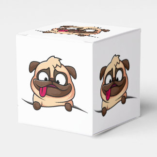 Ballotins Carlins, animaux, chiots, mignon ! boîte cadeau.