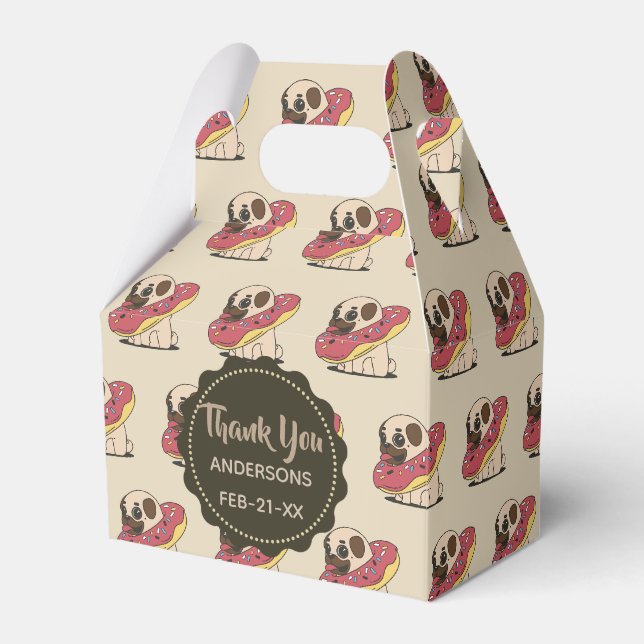 Ballotins Carlins Faune Personnalisés Donuts Favoriser Gable (Verso)