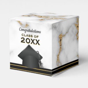 Ballotins Carrara Marble Gris et Gold Graduation Party