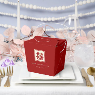 Ballotins Carré classique double bonheur Mariage chinois