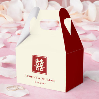 Ballotins Carré classique double bonheur Mariage chinois