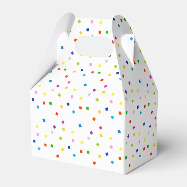 Ballotins Carré coloré Confetti Ballotin  (Verso)