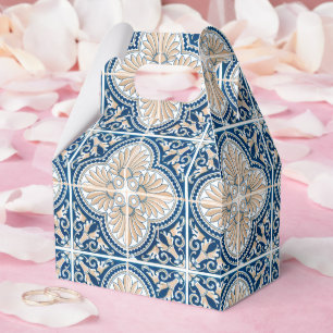 Ballotins Carreaux Bleus Motif Méditerranéen Lemon