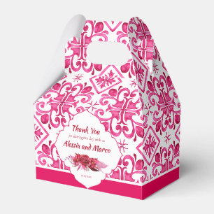 Ballotins Carreaux Fuchsia Majolica magenta personnalisés
