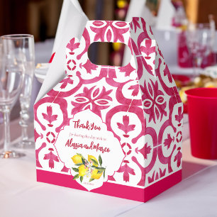 Ballotins Carreaux Fuchsia Majolica magenta personnalisés