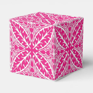 Ballotins Carreaux marocains - rose fuchsia et blanc