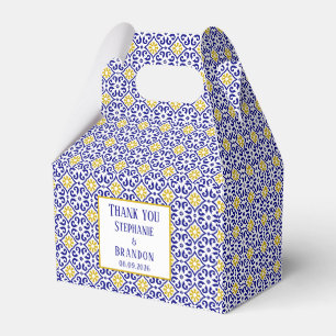 Ballotins Carreaux portugais Mariage méditerranéen bleu