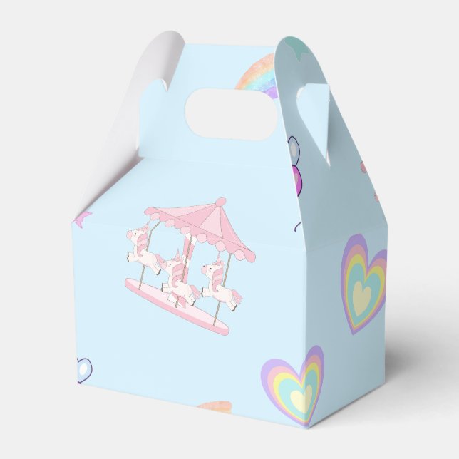 Ballotins Carrousel arc-en-ciel magique Unicorn anniversaire (Verso)